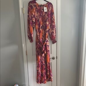 Flying Tomato Vibrant Long Sleeve Dress - Purple and Orange